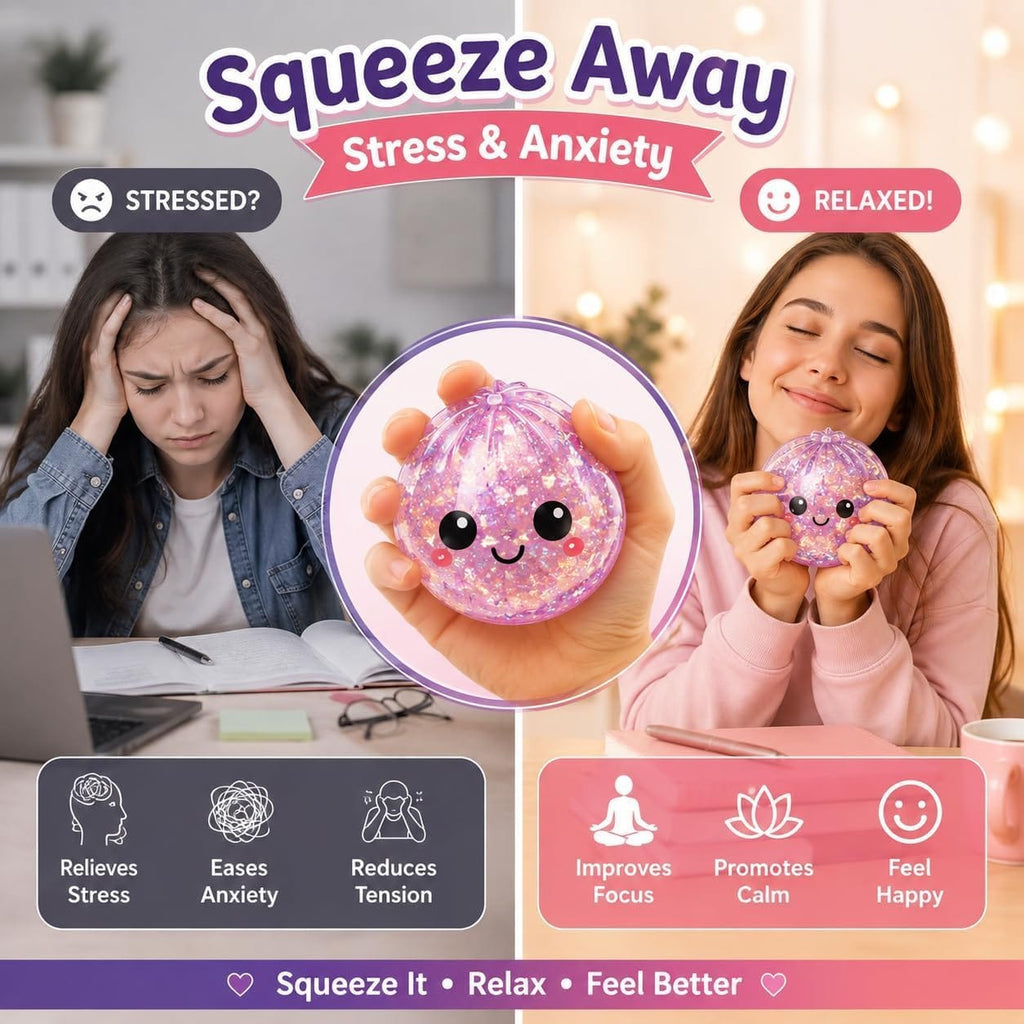 Glitter Dumpling Squishy with Box For Kids 1pcs