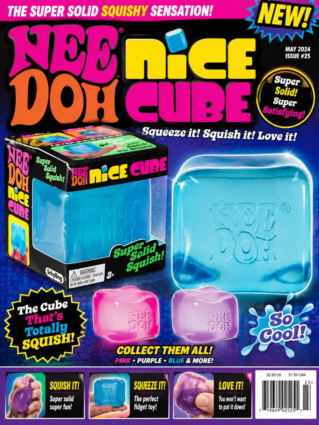 Needoh Nice Cube Squishy  Sensory Stress Relief Squishy