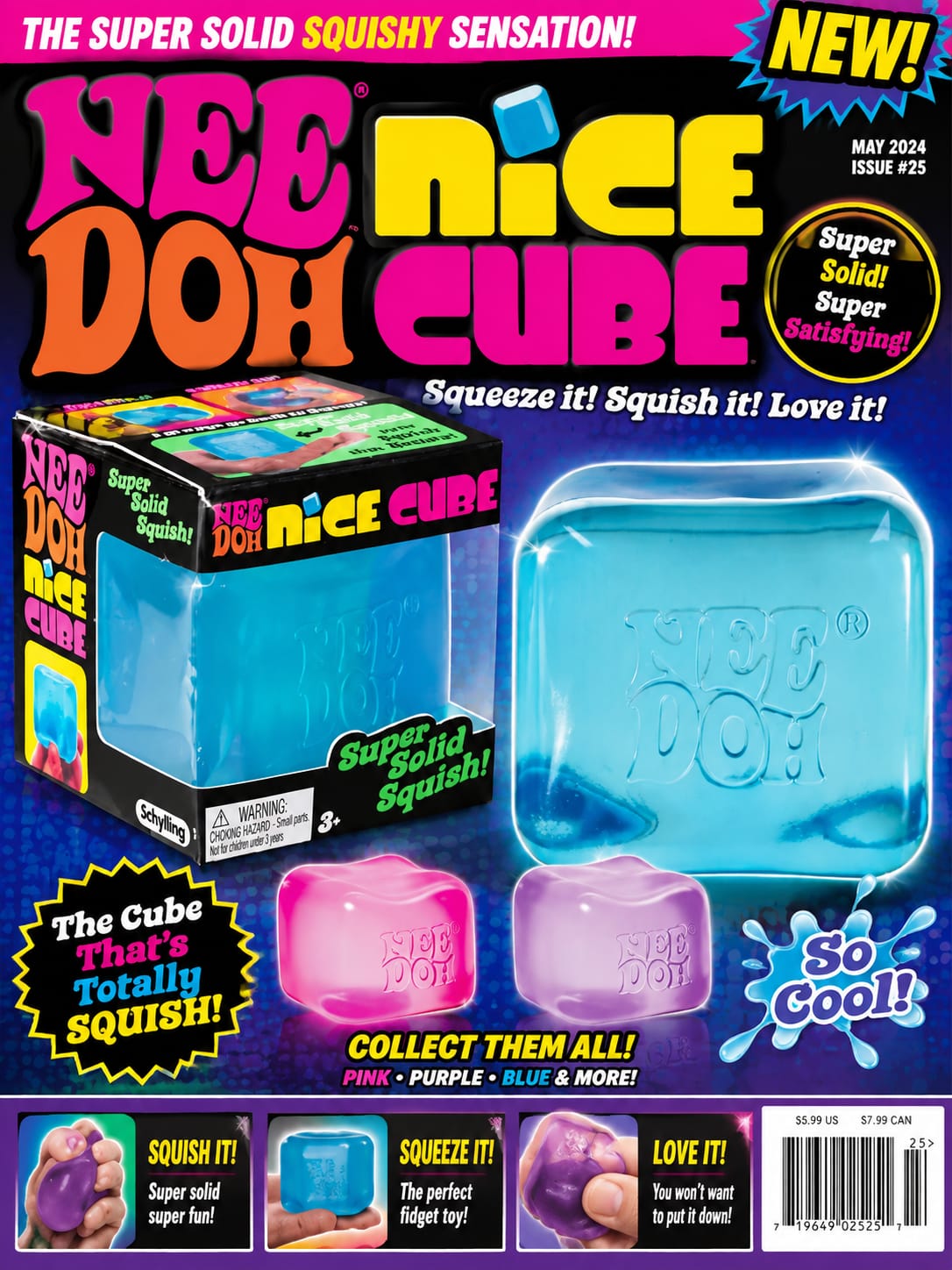 Needoh Nice Cube Squishy  Sensory Stress Relief Squishy